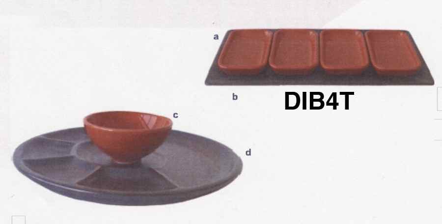 Xangai Dip Bowl Set-4 Bowls & Tray by Secla-1