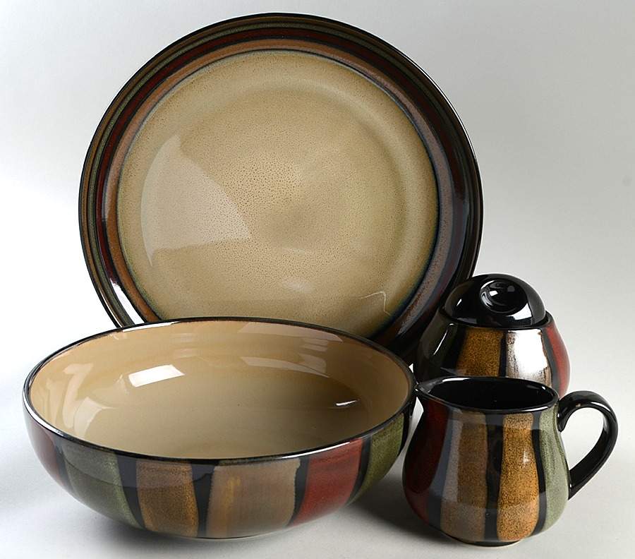 Flair Black 5 Piece Hostess Set by Sango-1