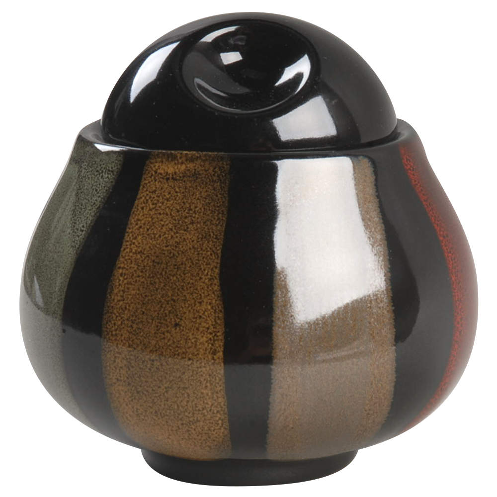 Flair Black Sugar Bowl & Lid by Sango-1