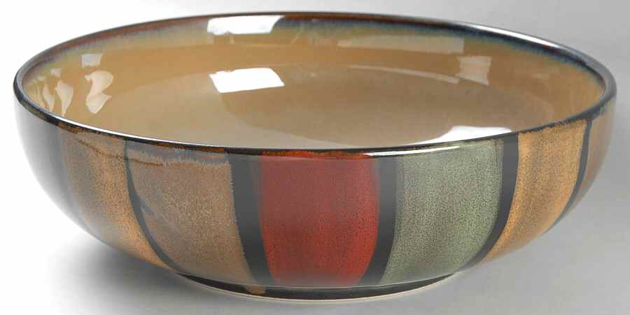 Flair Black 9" Round Vegetable Bowl by Sango-1