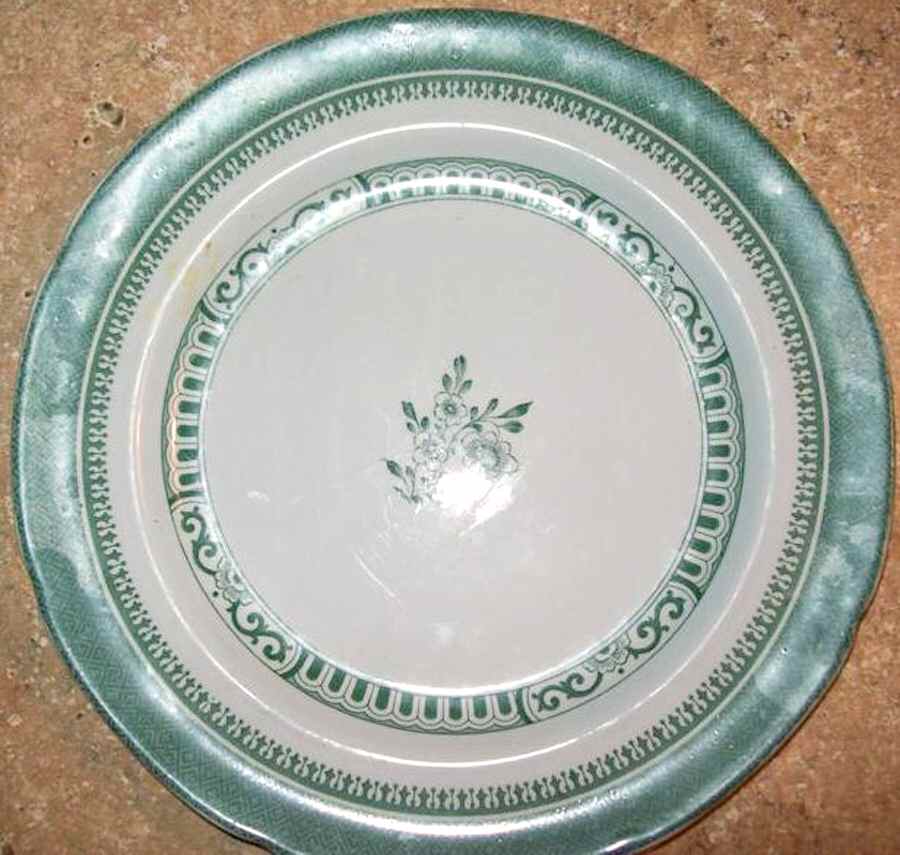 Old Bedford Green Dinner Plate by Spode-1
