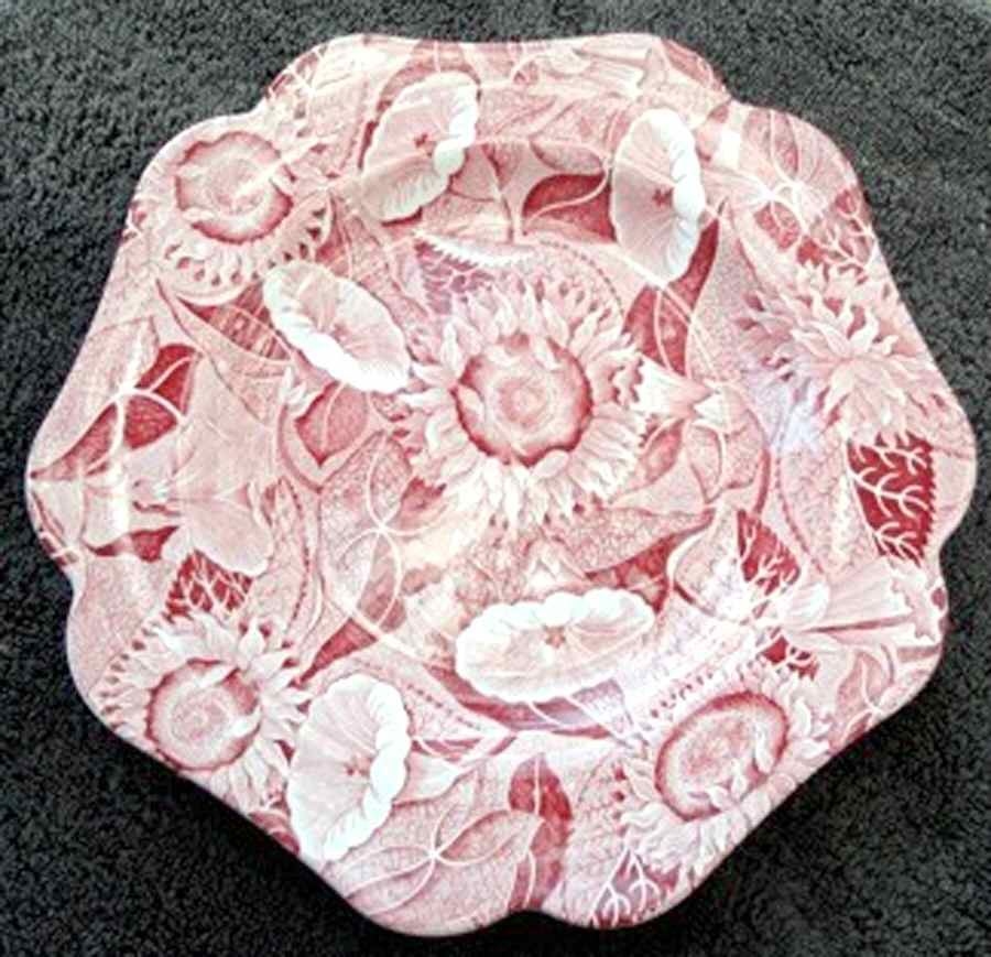 Sunflower Red Luncheon Plate by Spode-1