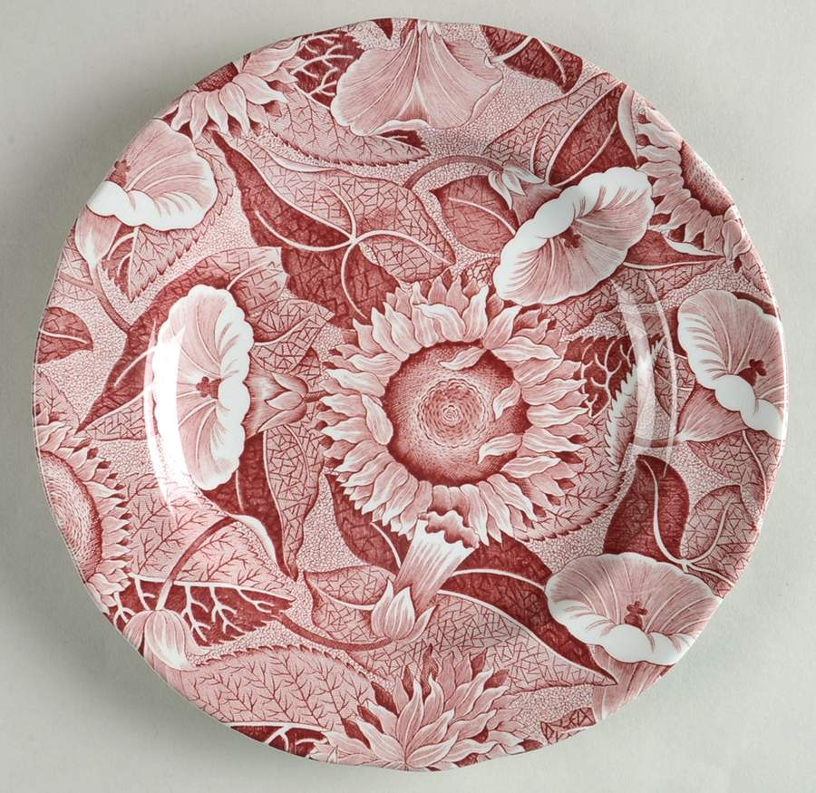 Sunflower Red Salad Plate by Spode-1