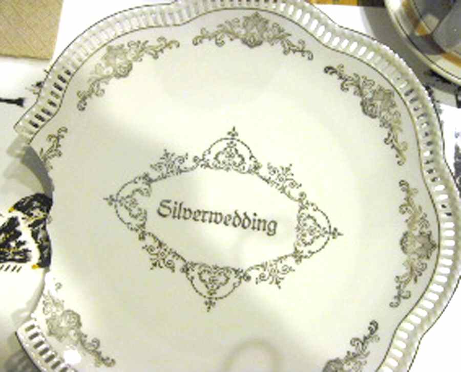 Silverwedding Cake Plate by Schumann - Bavaria-1