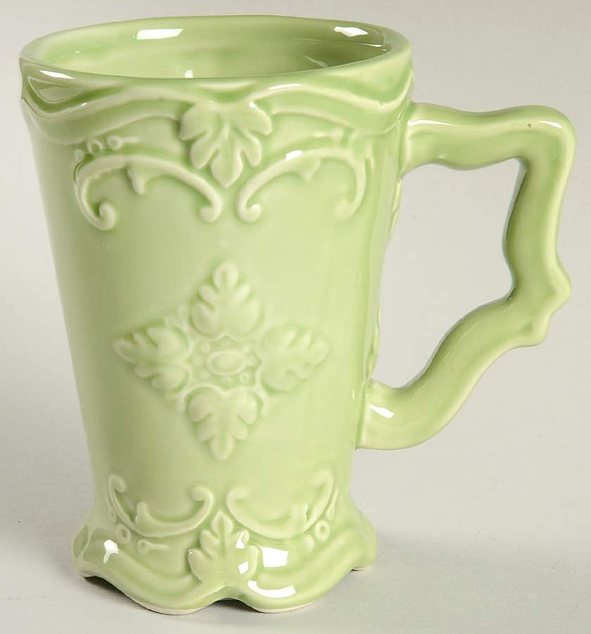 Fancy Scroll Green Mug by Sweet Olive Designs-1