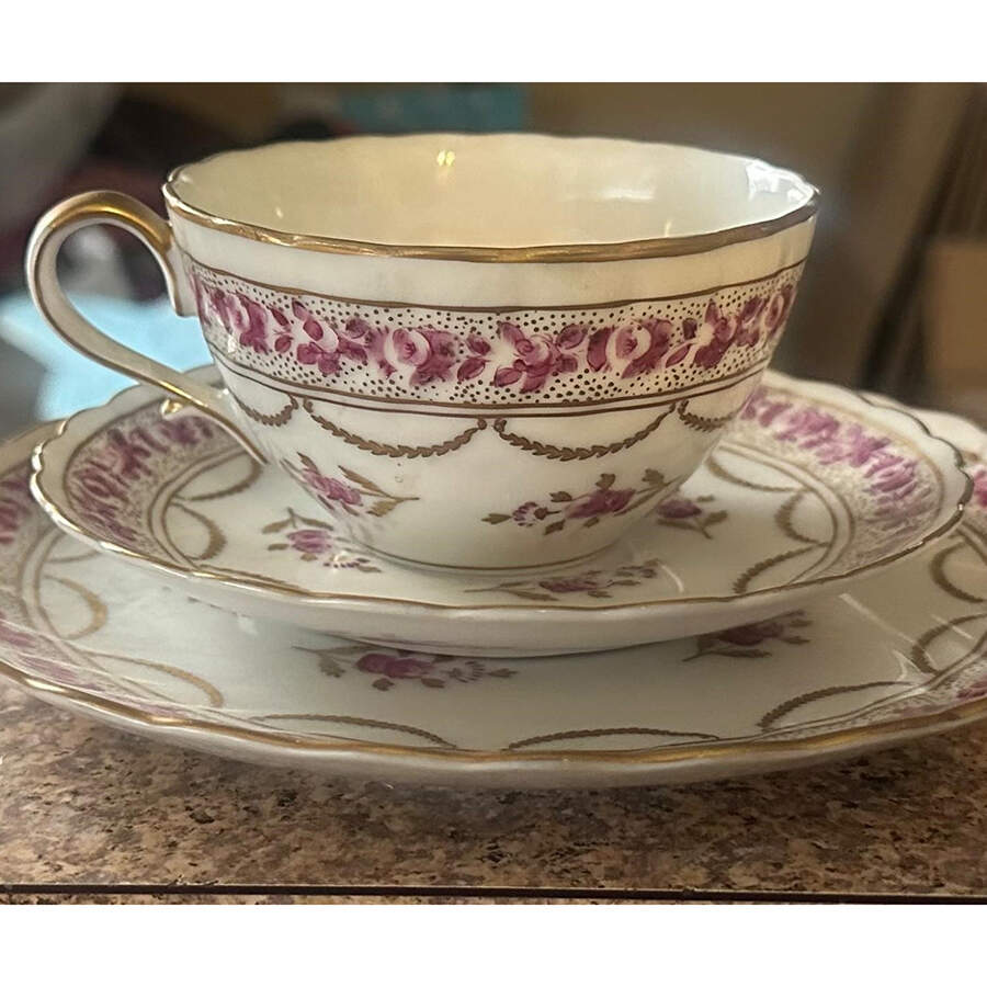 G1150 Footed Cup & Saucer Set by Sadek-1