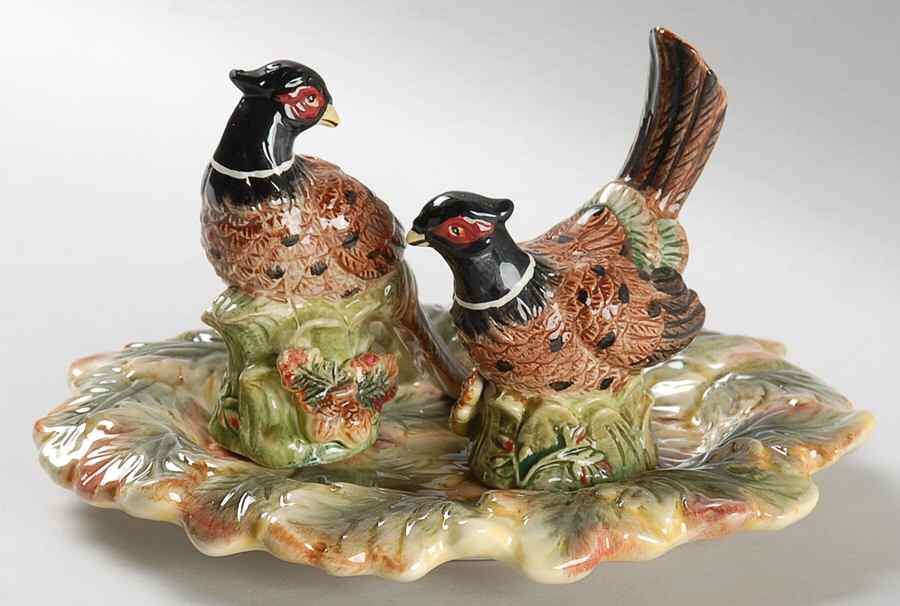 Harvest Figural Collection (3 Pc) Salt and Pepper Tray Set by Spode-1