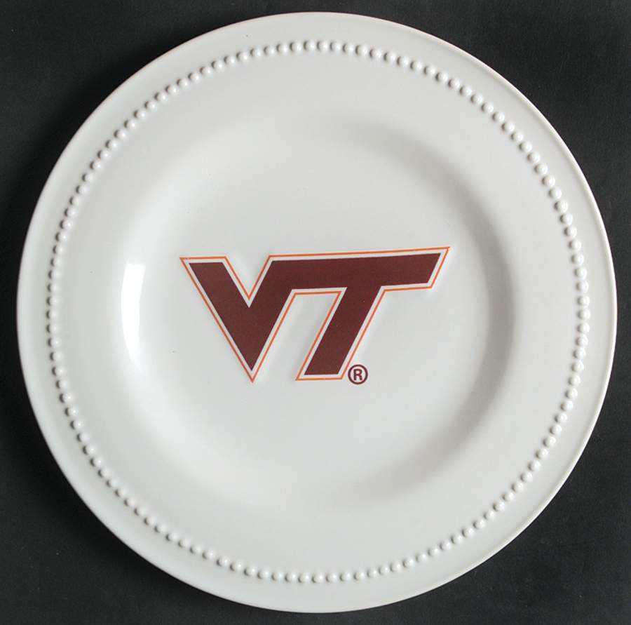 Virginia Tech Salad Plate - Set of 4 by Slavic Treasures-1