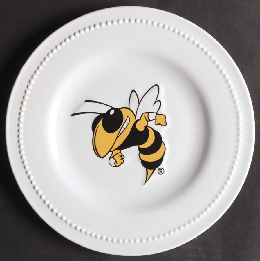 Georgia Tech Salad Plate - Set of 4 by Slavic Treasures-1
