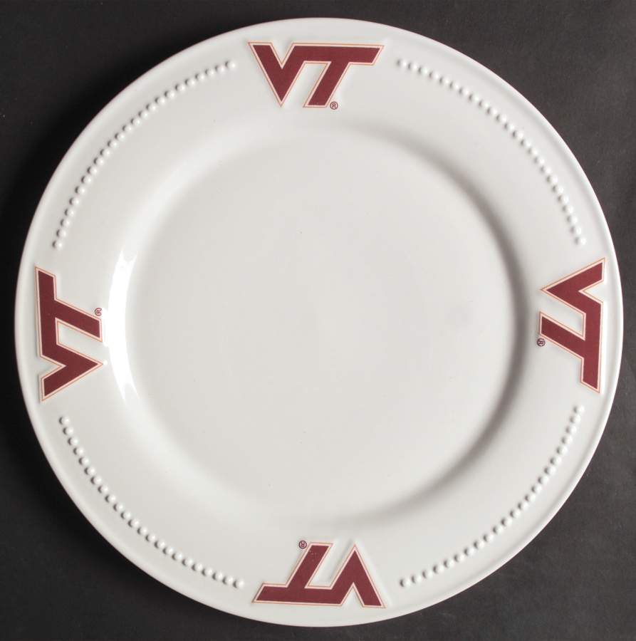 Virginia Tech Dinner Plate - Set of 4 by Slavic Treasures-1