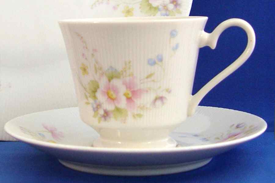 SKY5 Footed Cup & Saucer Set by Sankyo (Japan)-1