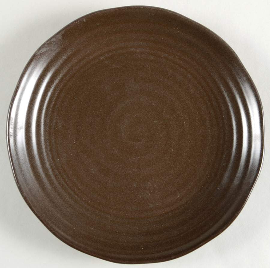 Swirl Charcoal Salad Plate by Sango-1
