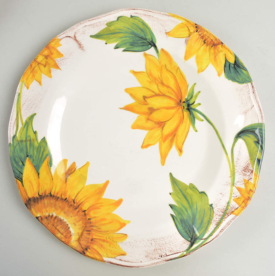 Tuscan Sunflower Dinner Plate by Sur La Table-1