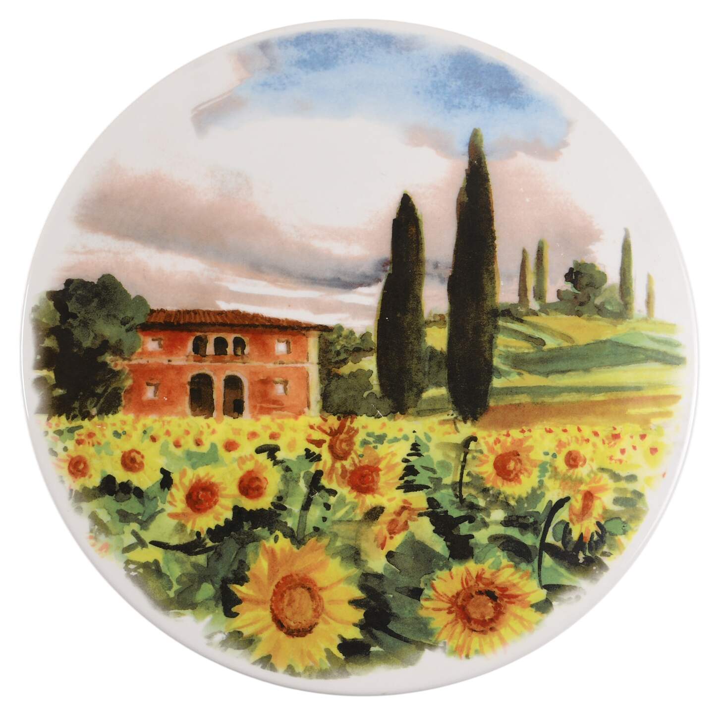Tuscan Landscape Cake Plate by Sur La Table-1