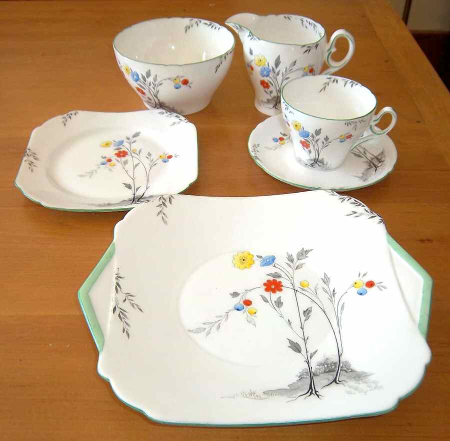 0214 Square Bread & Butter Plate by Shelley-1