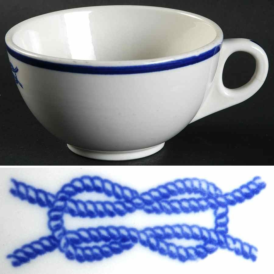 US Navy Mess Wardroom Officer Flat Cup by Shenango-1