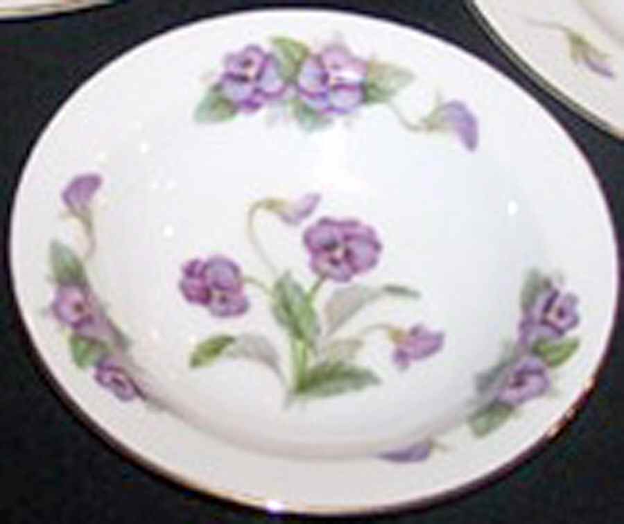 Pansy Rim Fruit/Dessert (Sauce) Bowl by Sango-1