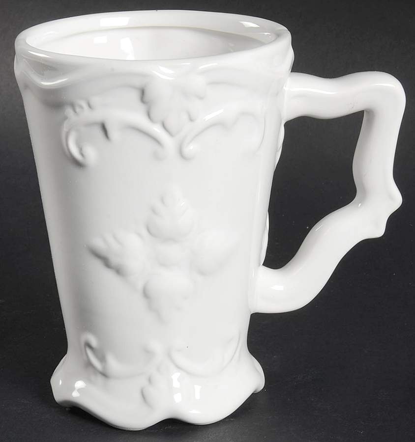 Fancy Scroll White Mug by Sweet Olive Designs-1
