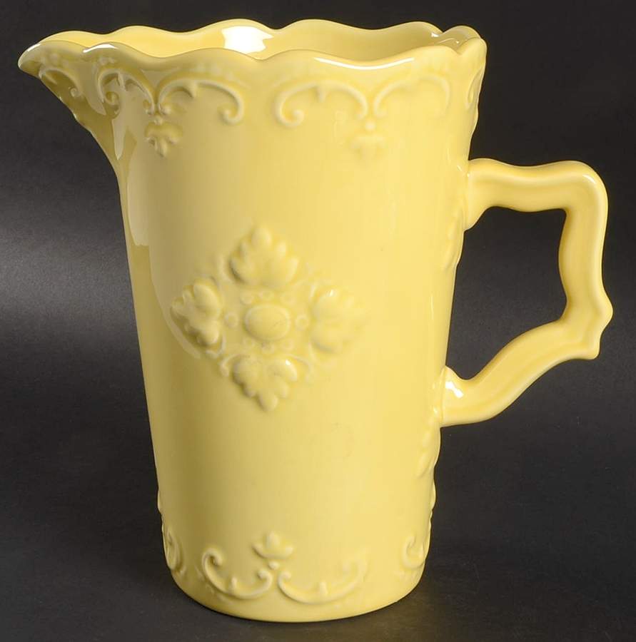 Fancy Scroll Antique Yellow 72 Oz Pitcher by Sweet Olive Designs-1