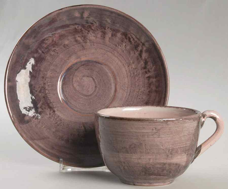 STN34 Flat Cup & Saucer Set by Stangl-1