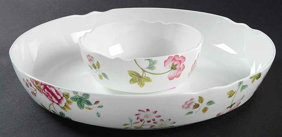 Sophia Chip & Dip Set (Uses Cereal Bowl) by Spode-1