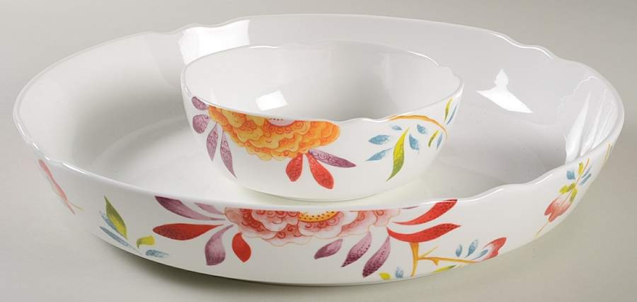 Lucia Chip & Dip Set (Uses Cereal Bowl) by Spode-1