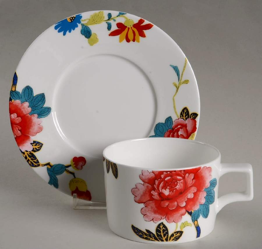 Isabella Flat Cup & Saucer Set by Spode-1