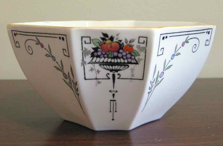 Bowl of Fruit Open Sugar Bowl by Shelley-1