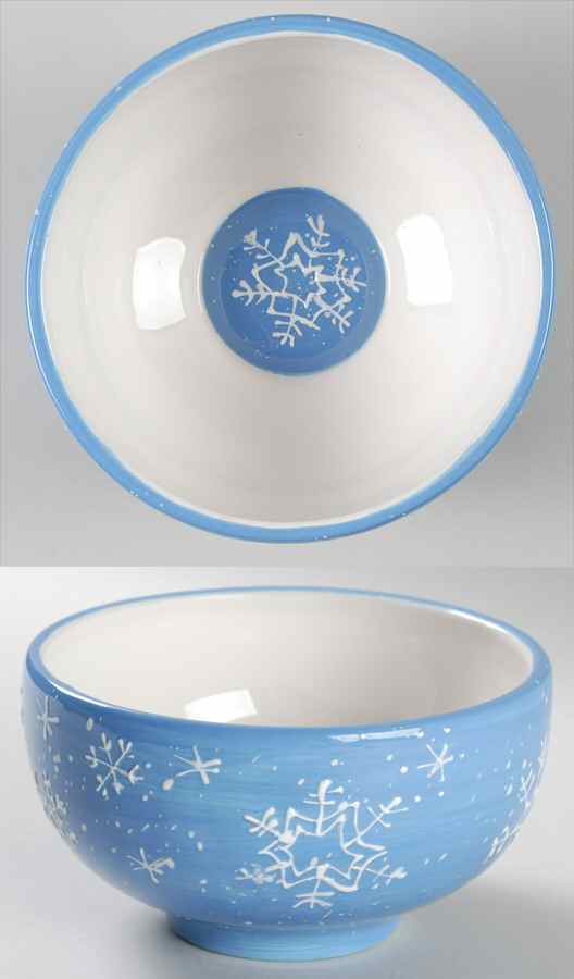 Button Up Snowflake Soup/Cereal Bowl by Sonoma Home-1