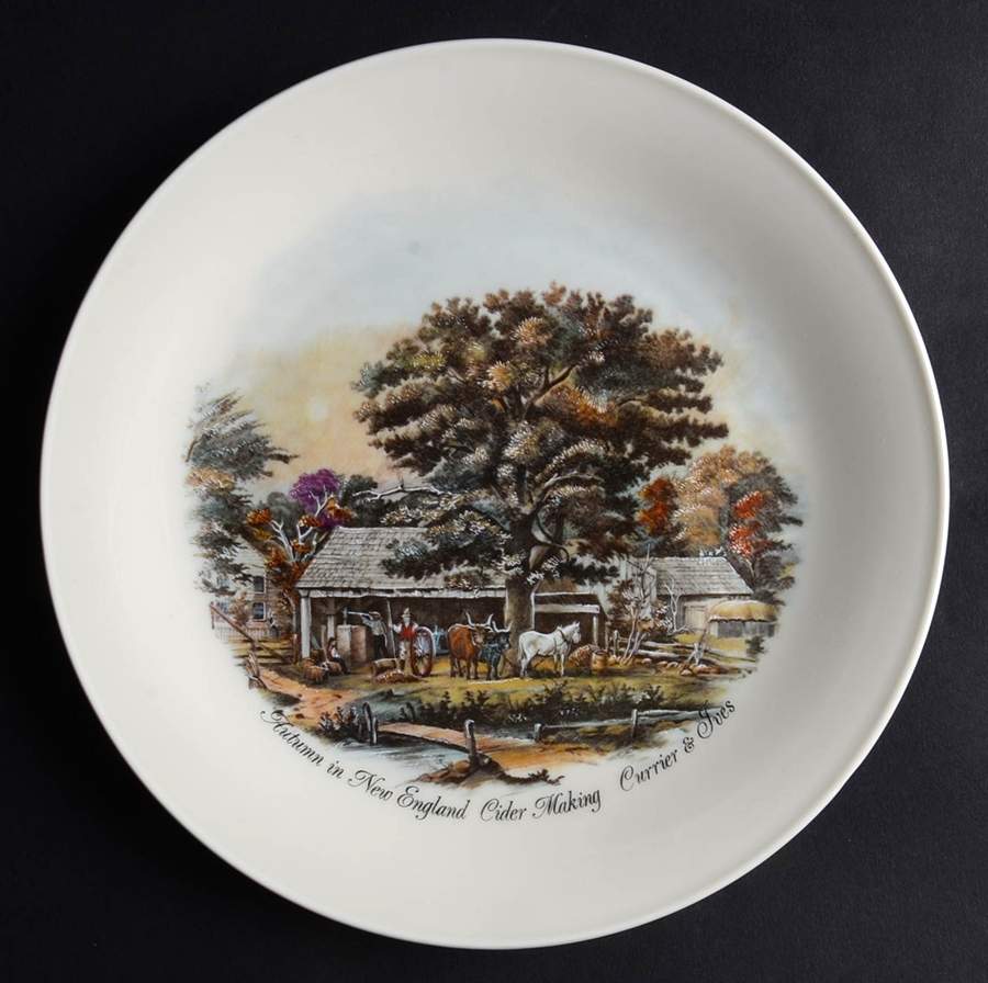 Curriers & Ives Salad Plate by Seltmann-1