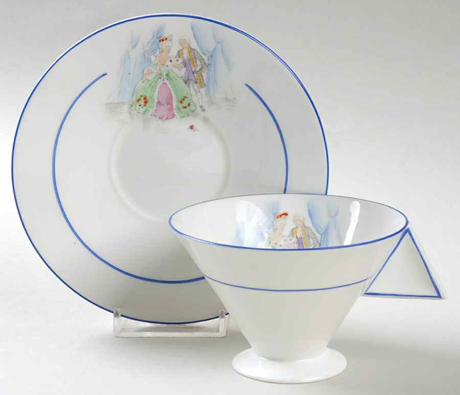 P2163 Footed Cup & Saucer Set by Shelley-1