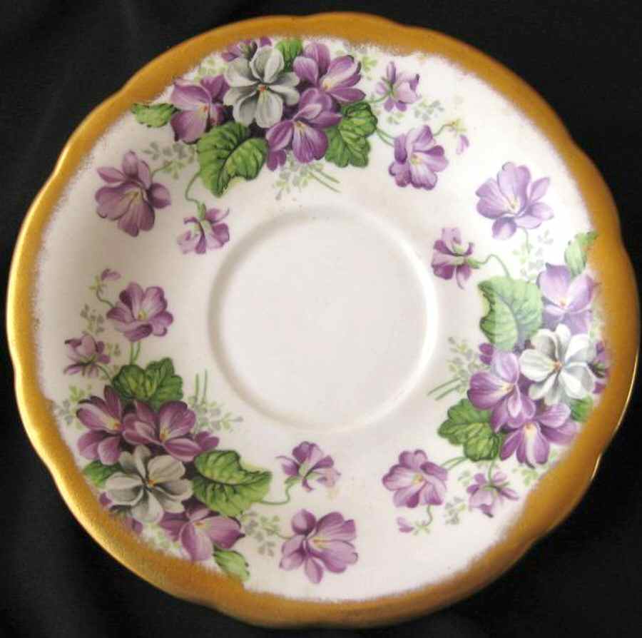Devonshire Violets Saucer by Salisbury-1