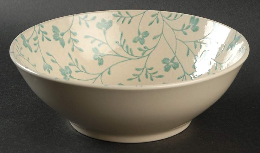 Fresh Flowers Aqua Soup/Cereal Bowl by Sango-1