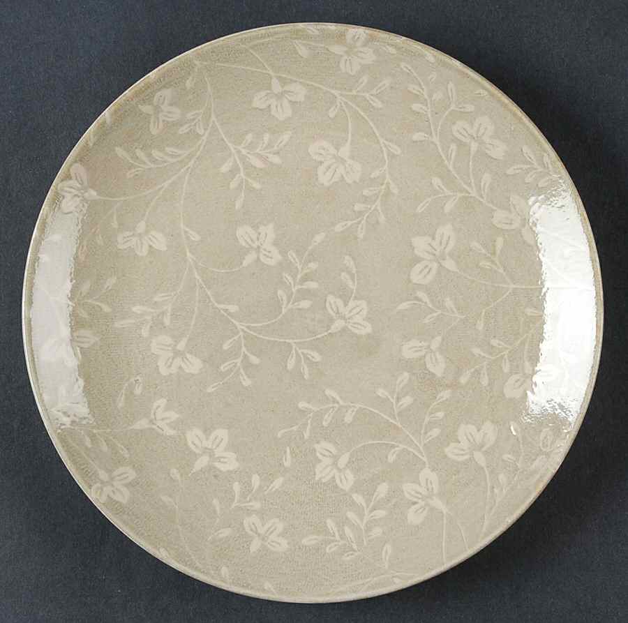 Fresh Flowers Gray Salad Plate by Sango-1