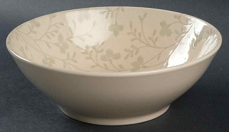 Fresh Flowers Gray Soup/Cereal Bowl by Sango-1