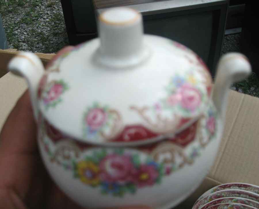 Charm Sugar Bowl & Lid by Sebring Pottery-1