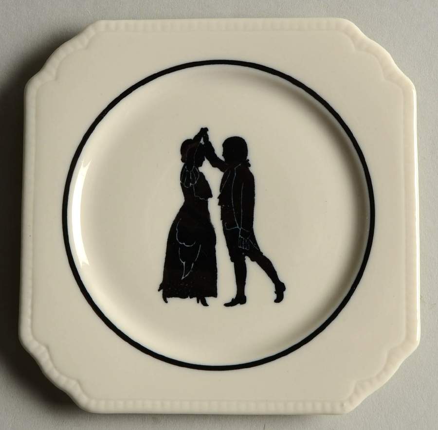 Silhouette (Chesapeake & Ohio Lines) Square Bread & Butter Plate by Syracuse-1