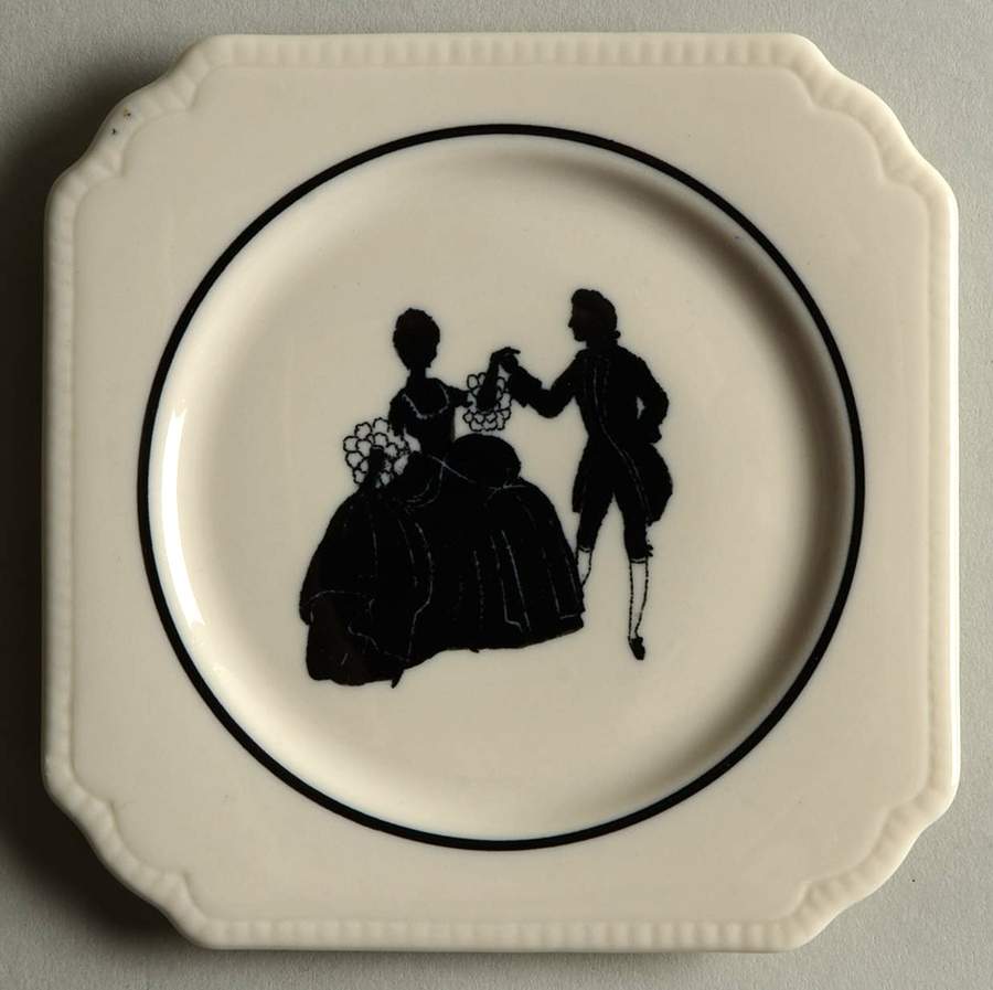 Silhouette (Chesapeake & Ohio Lines) Square Bread & Butter Plate by Syracuse-1