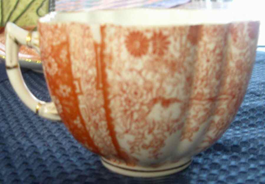 Jungle Print Orange Footed Cup by Shelley-1