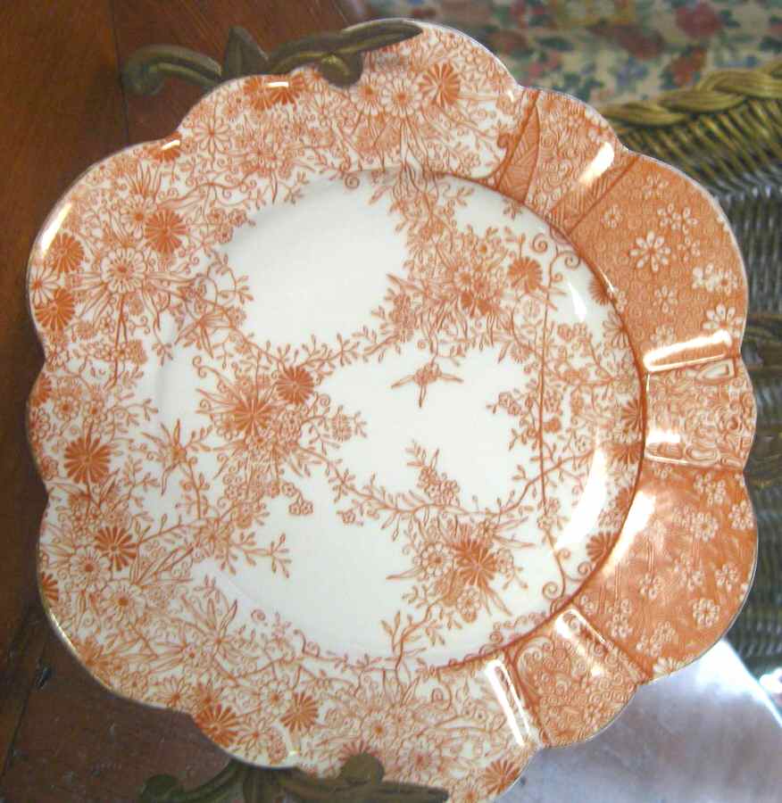 Jungle Print Orange Cake Plate by Shelley-1