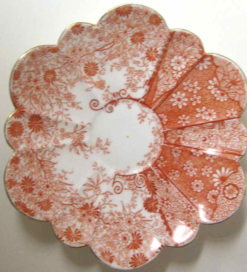 Jungle Print Orange Saucer by Shelley-1
