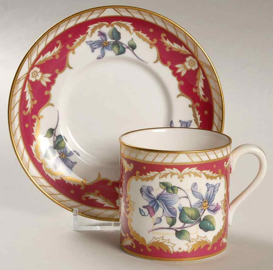 Cabinet Collection, The Flat Demitasse Cup & Saucer Set by Spode-1