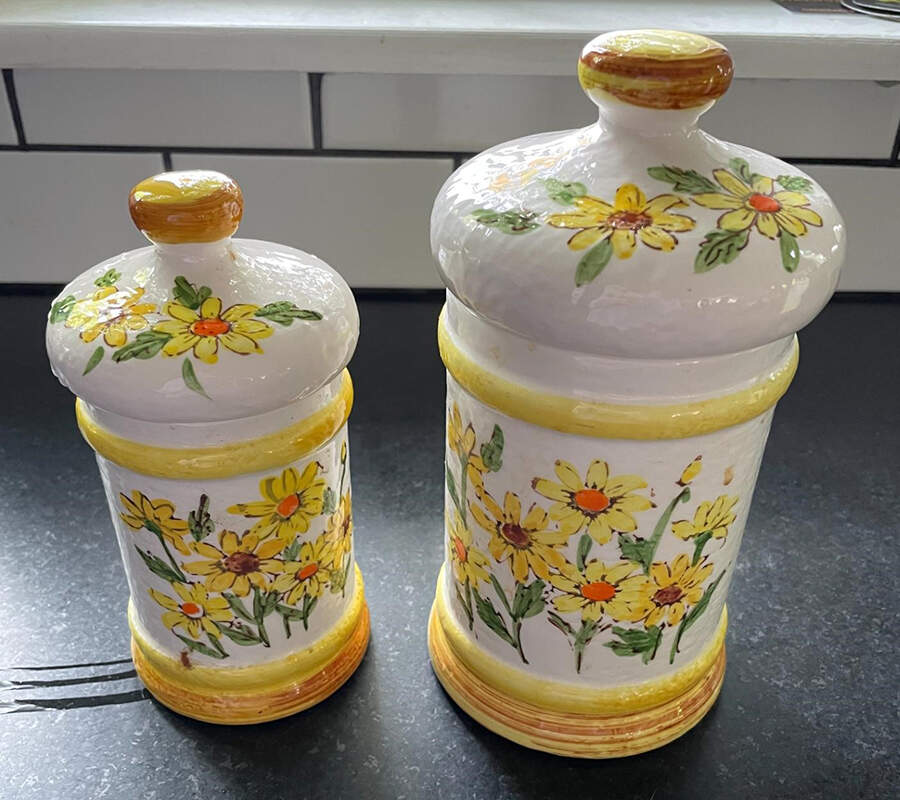 Spring Flowers Medium Canister & Lid by Sears-1