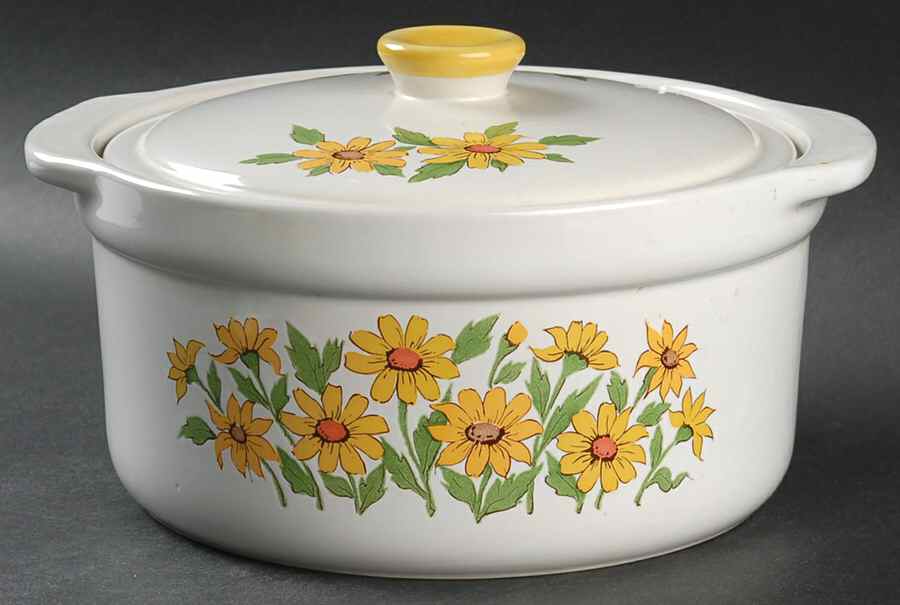 Spring Flowers 2.75 Qt Round Covered Casserole by Sears-1
