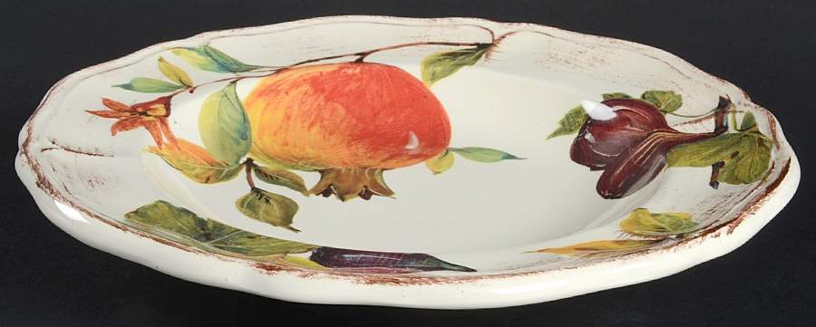 Autumn Fruit Large Rim Soup Bowl by Sur La Table-1
