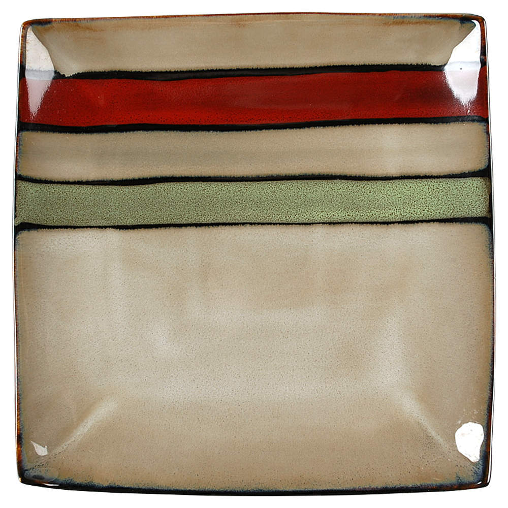 Vertigo Stripe Square Dinner Plate by Sango-1