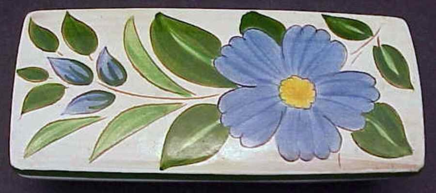 Tropic Flower Divided Cigarette Box with Lid by Stangl-1