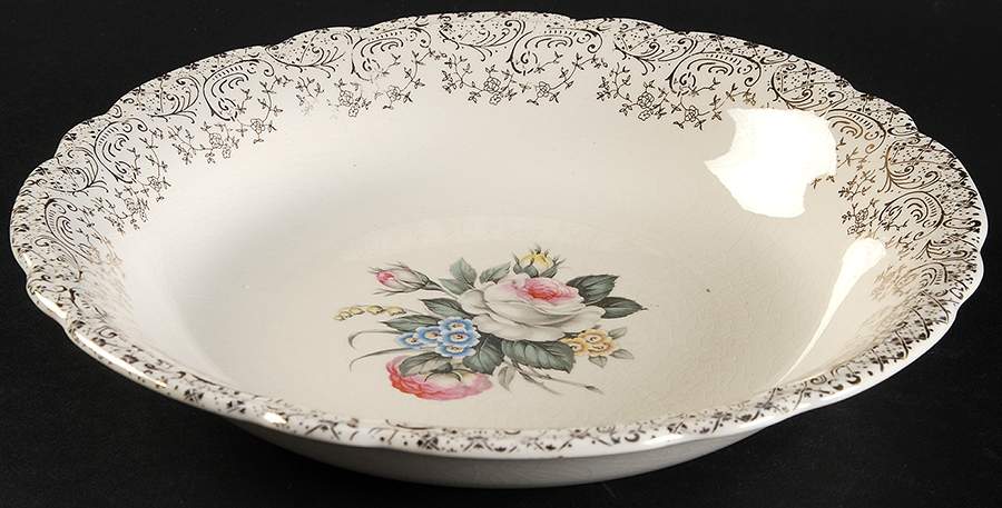 Golden Bouquet Coupe Soup Bowl by Salem-1