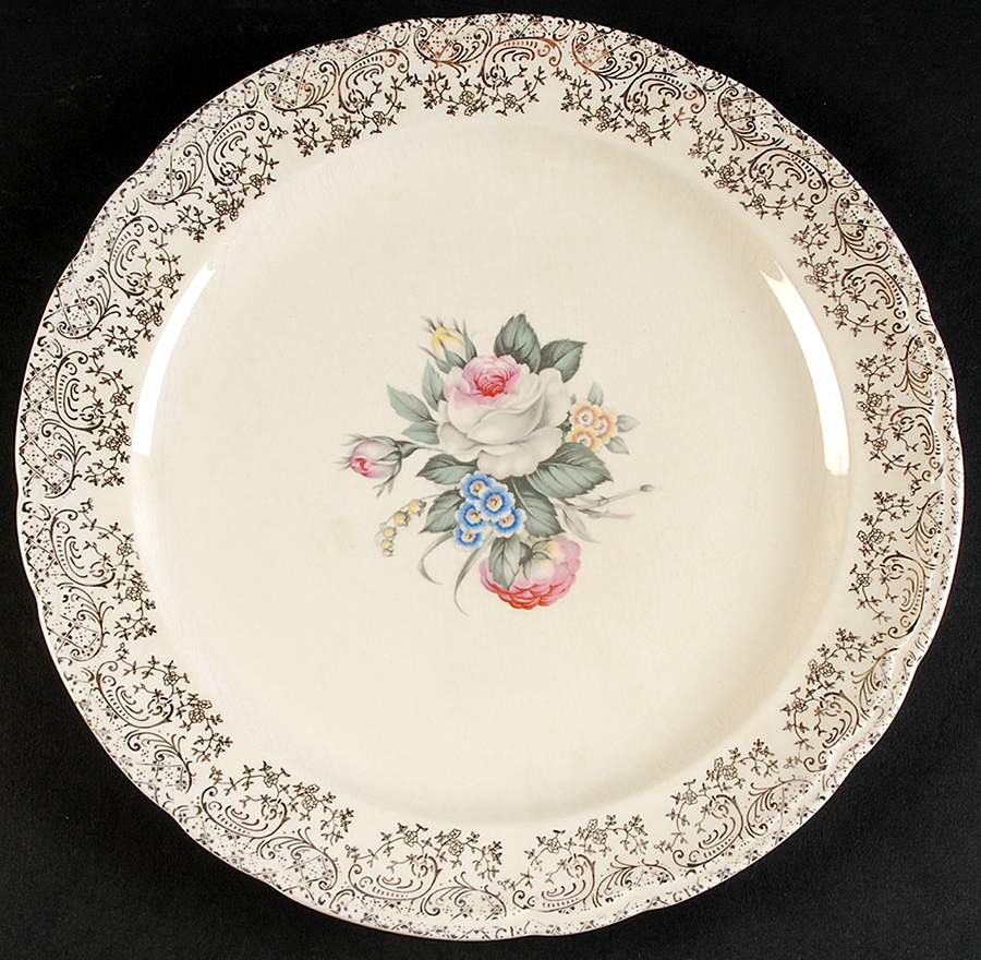 Golden Bouquet Dinner Plate by Salem-1