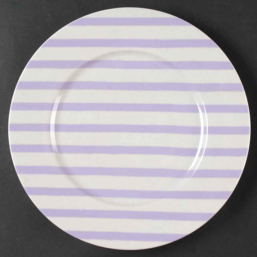 Stripes Lilac Dinner Plate by Sabre-1